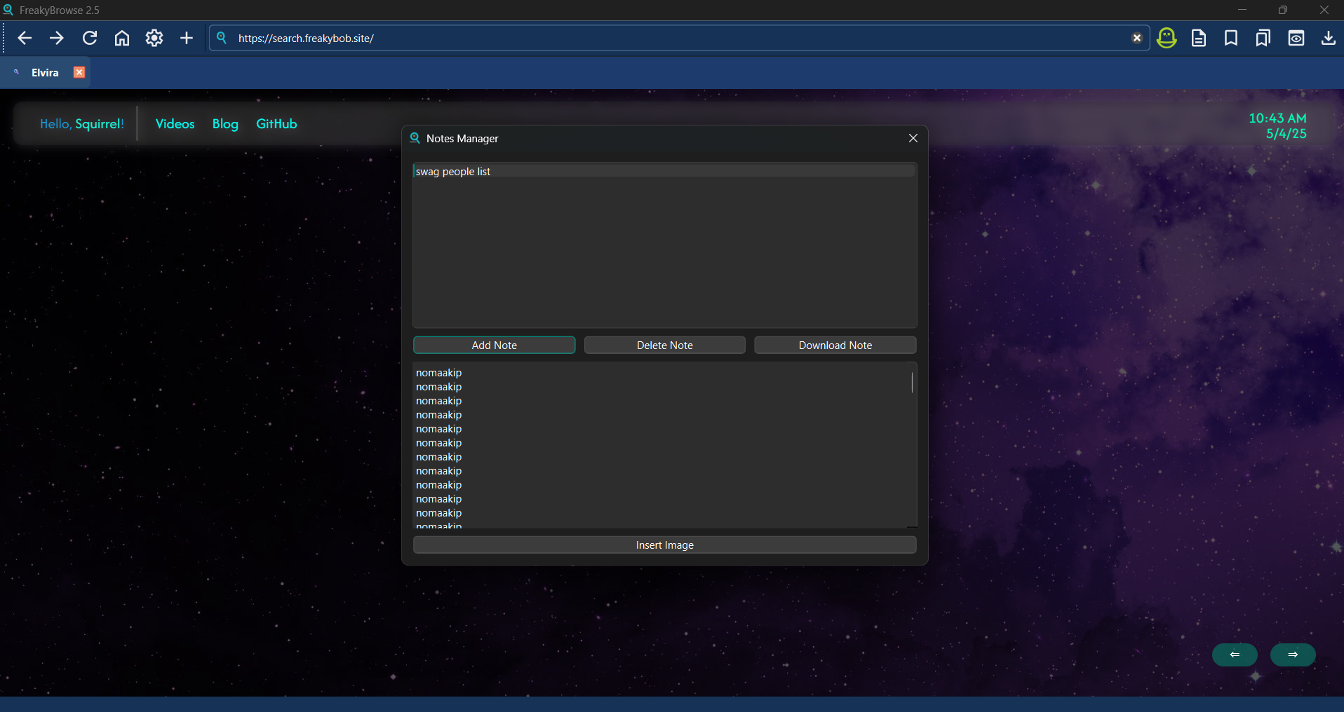 Notes Feature